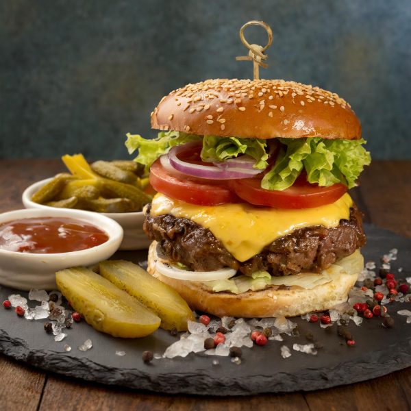 Firefly Cheese classic Sauce Burger Pickles doignons Steak de Boeuf Double Cheddar Salade To